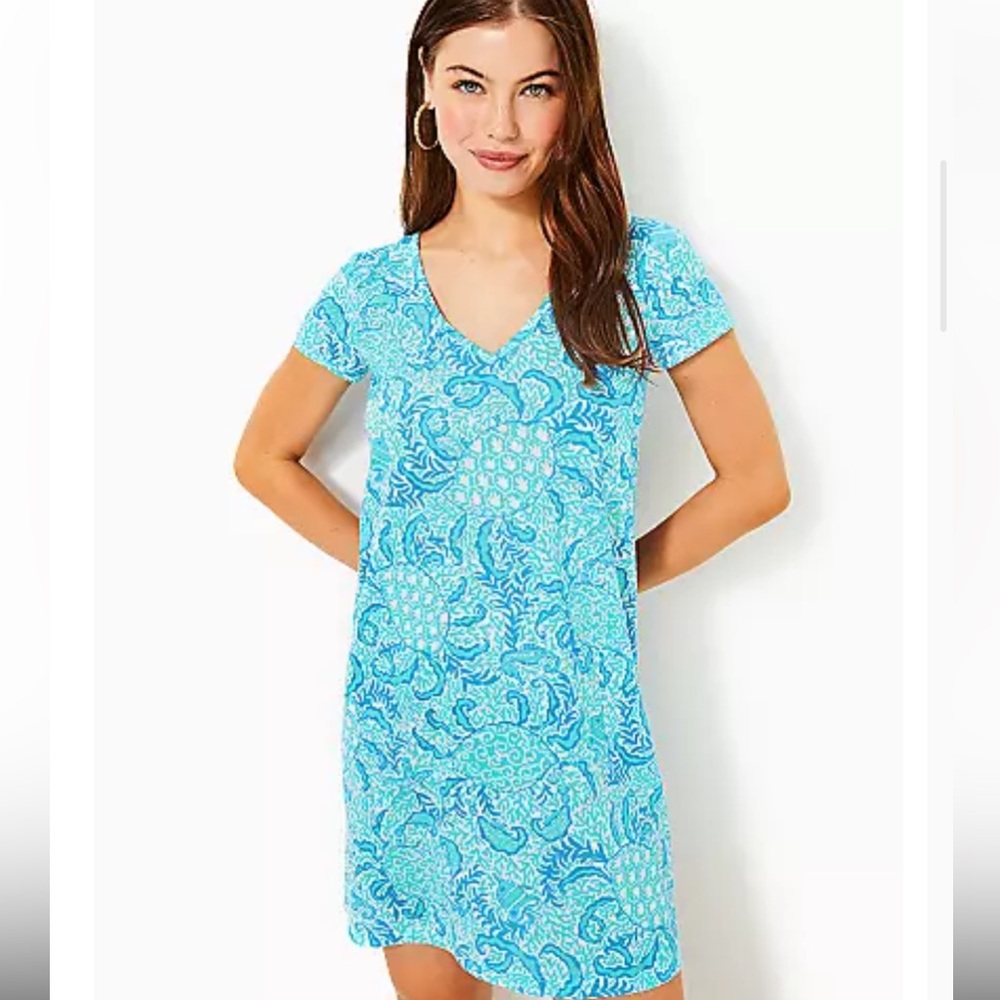 NWOT- Lilly Pulitzer Etta Dress- Large- Resort White Goombay Grooves